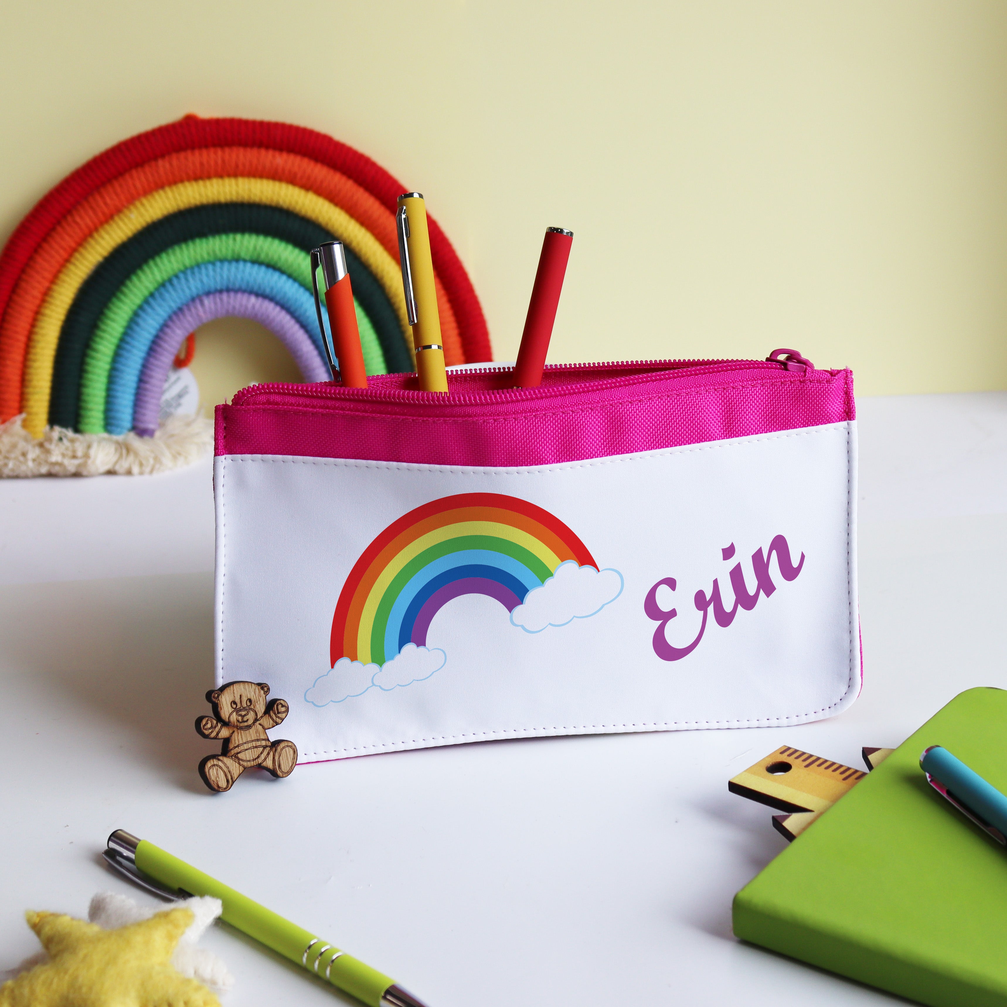 Personalised Kids Pencil Case - Rainbow