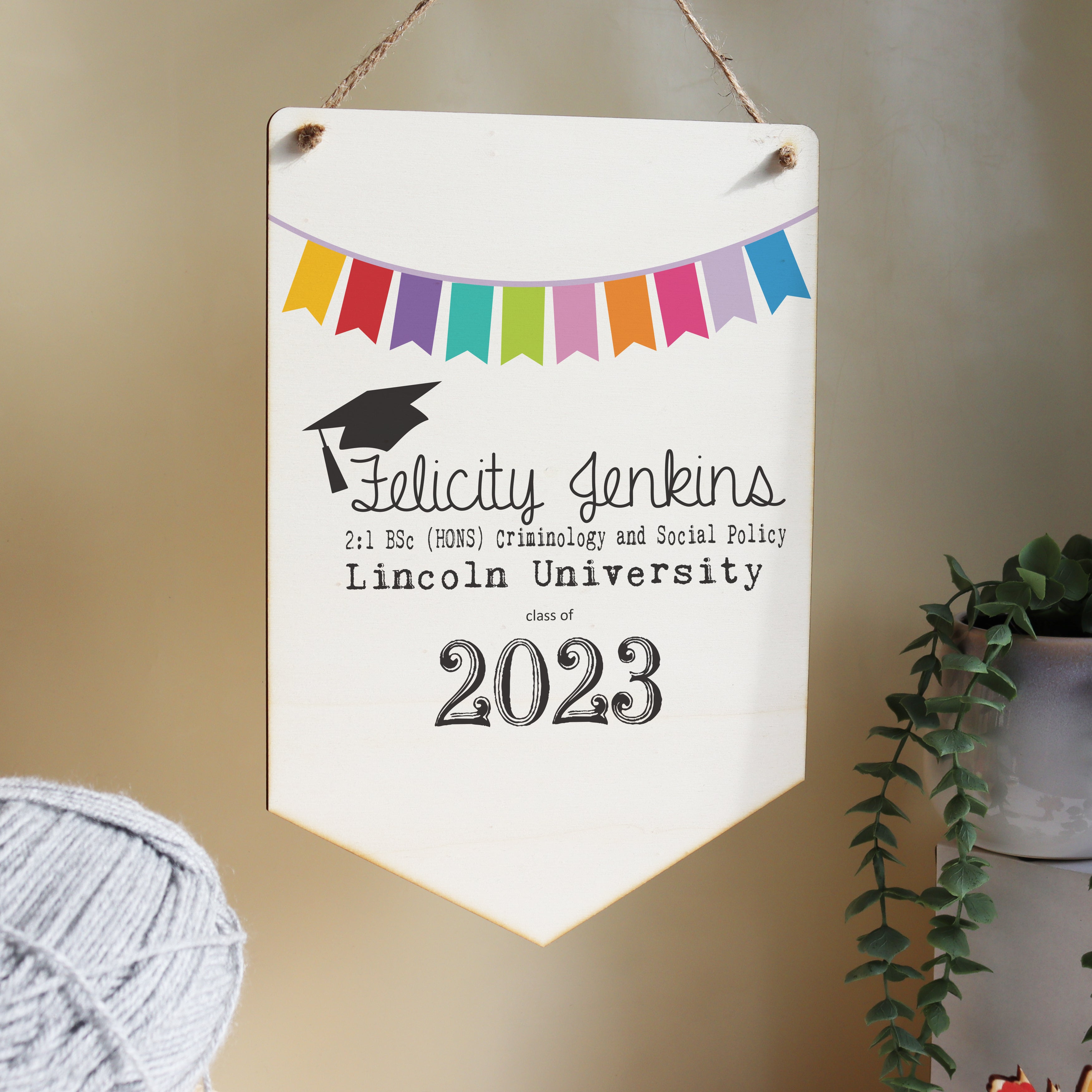 Graduation Pennant Flag