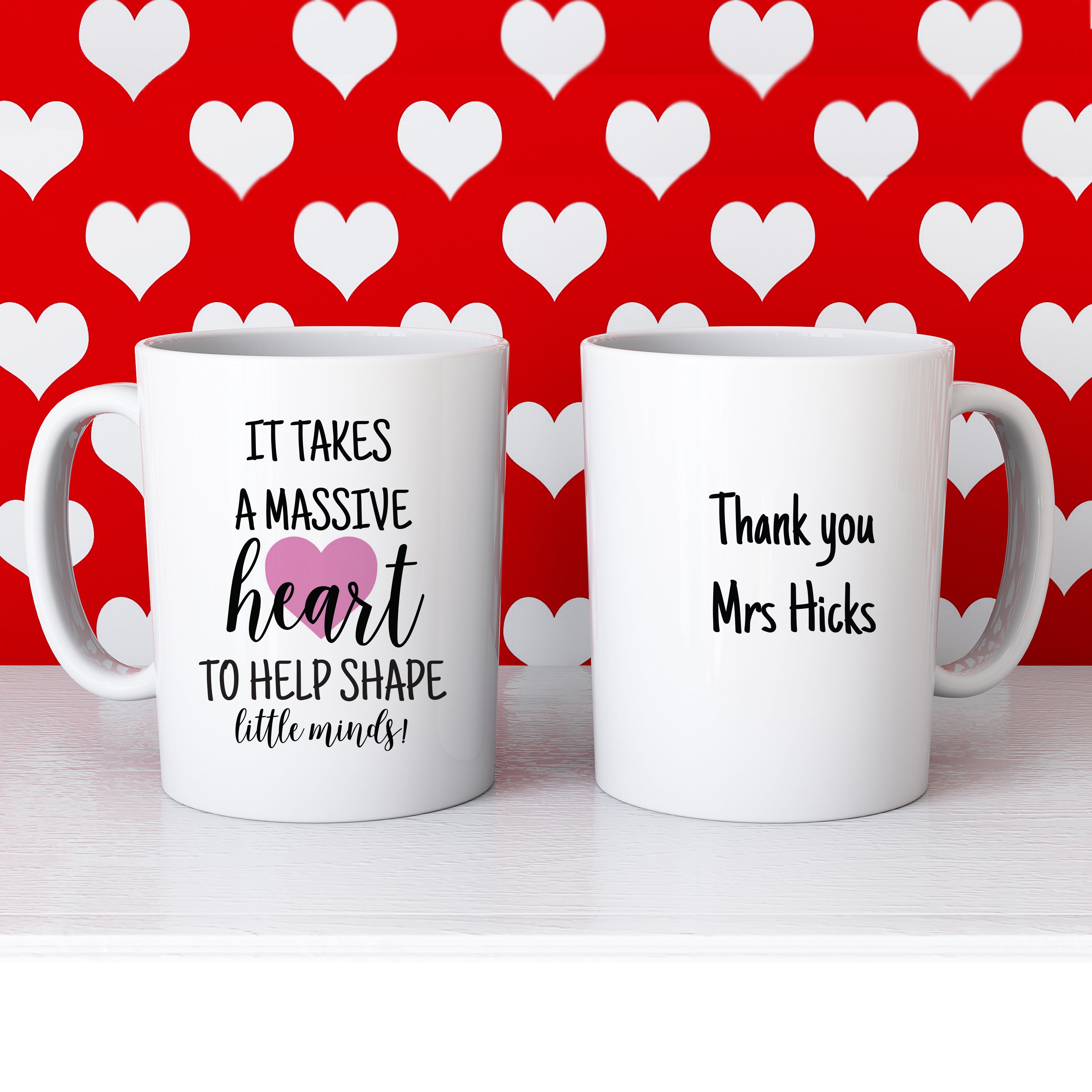 Personalised teacher mug with message