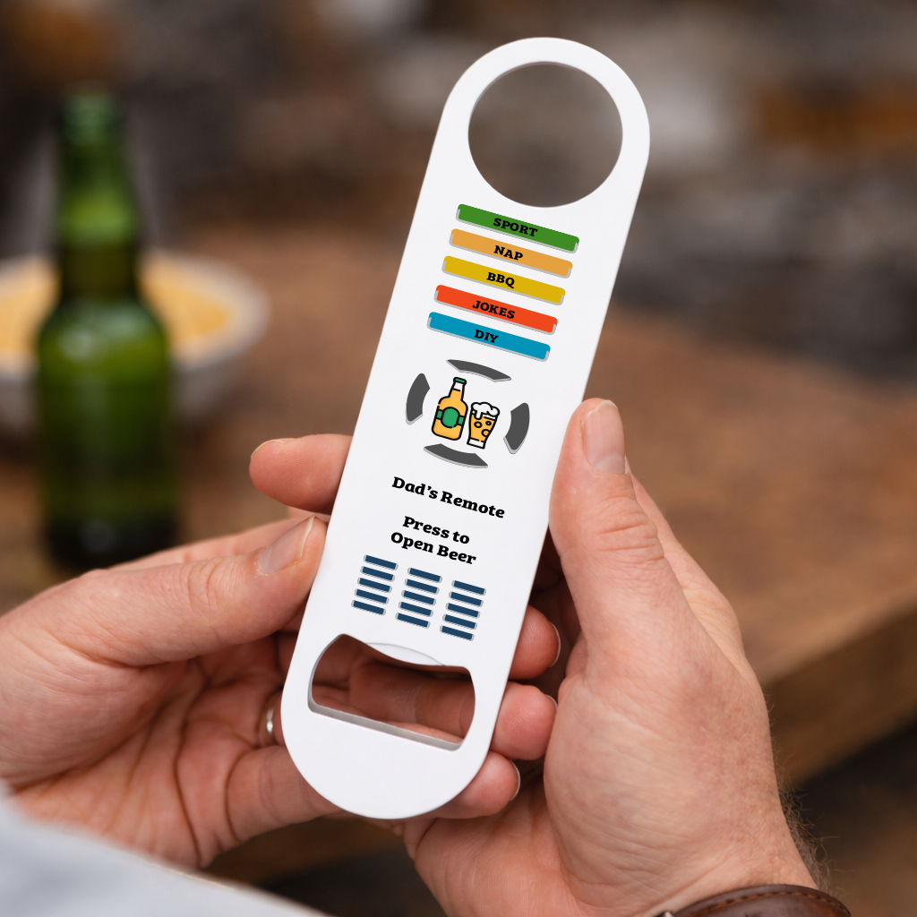 Personalised Dad’s Remote Control Bottle Opener