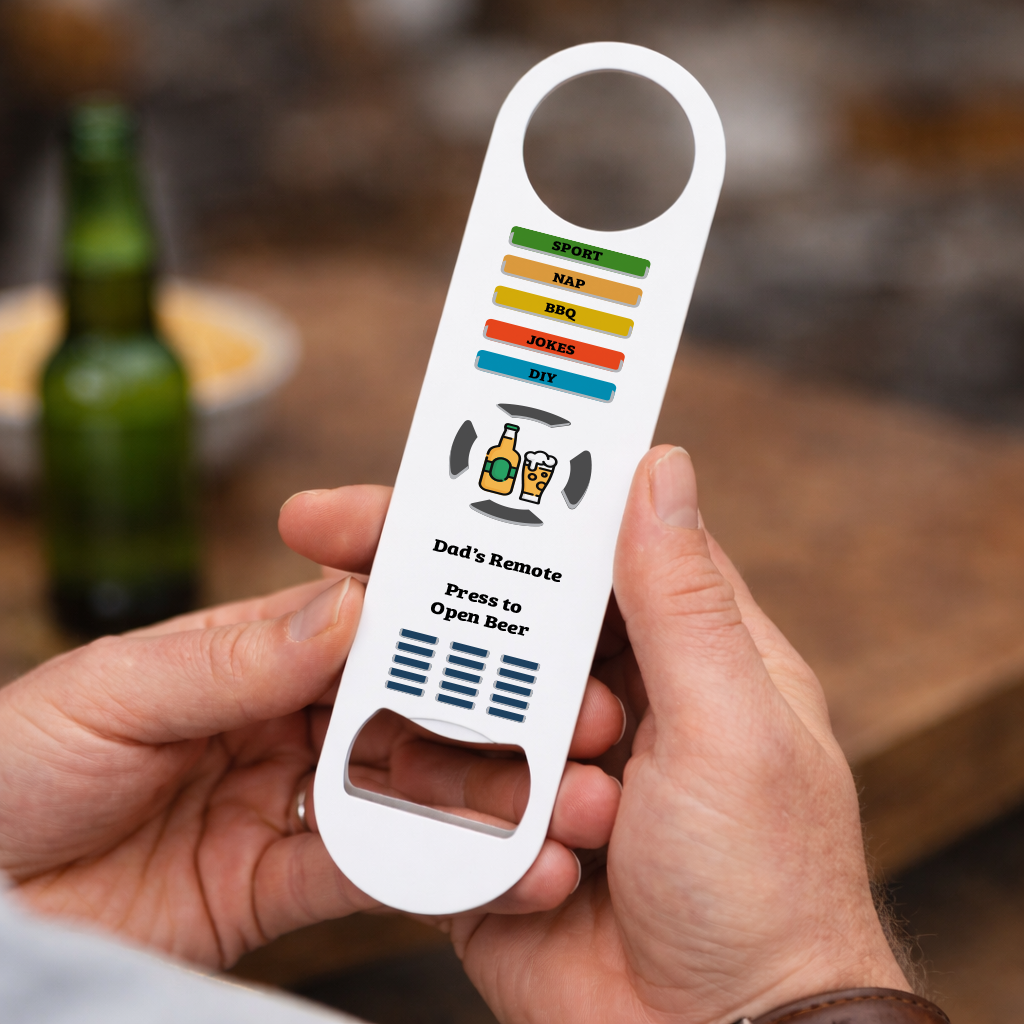 Personalised Dad’s Remote Control Bottle Opener