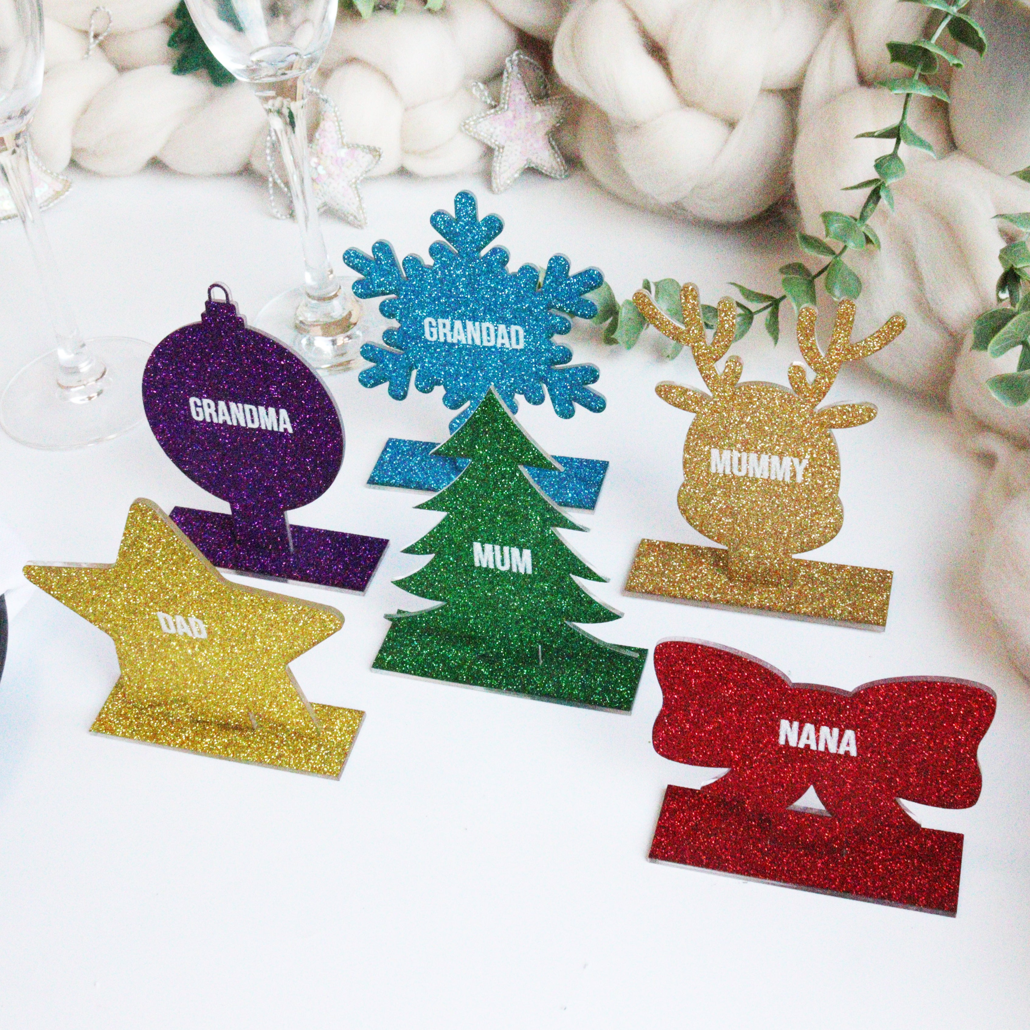 Personalised Christmas Tree Personalised Place Setting