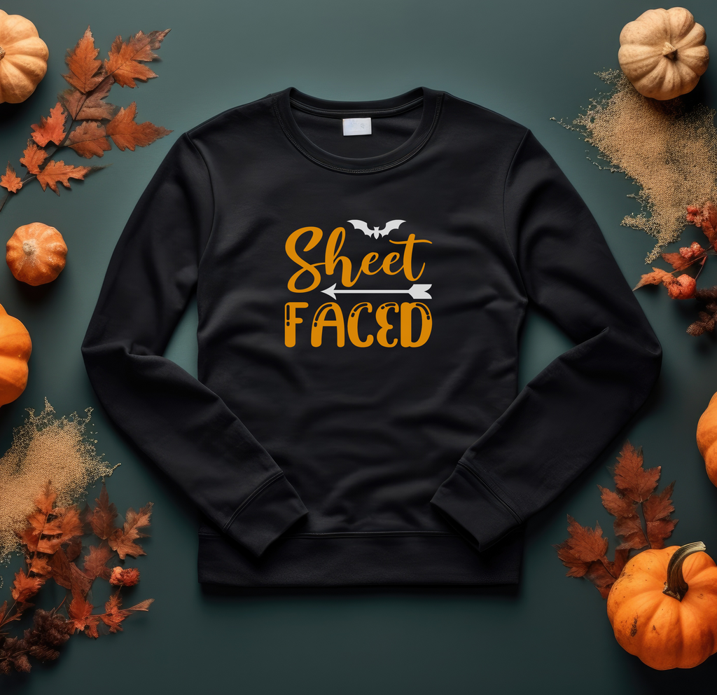 Sheet Faced Halloween Jumper Funny