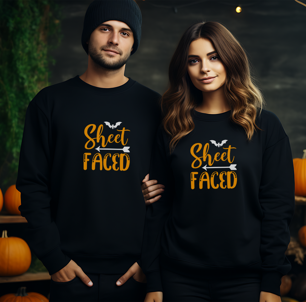 Sheet Faced Halloween Jumper Funny