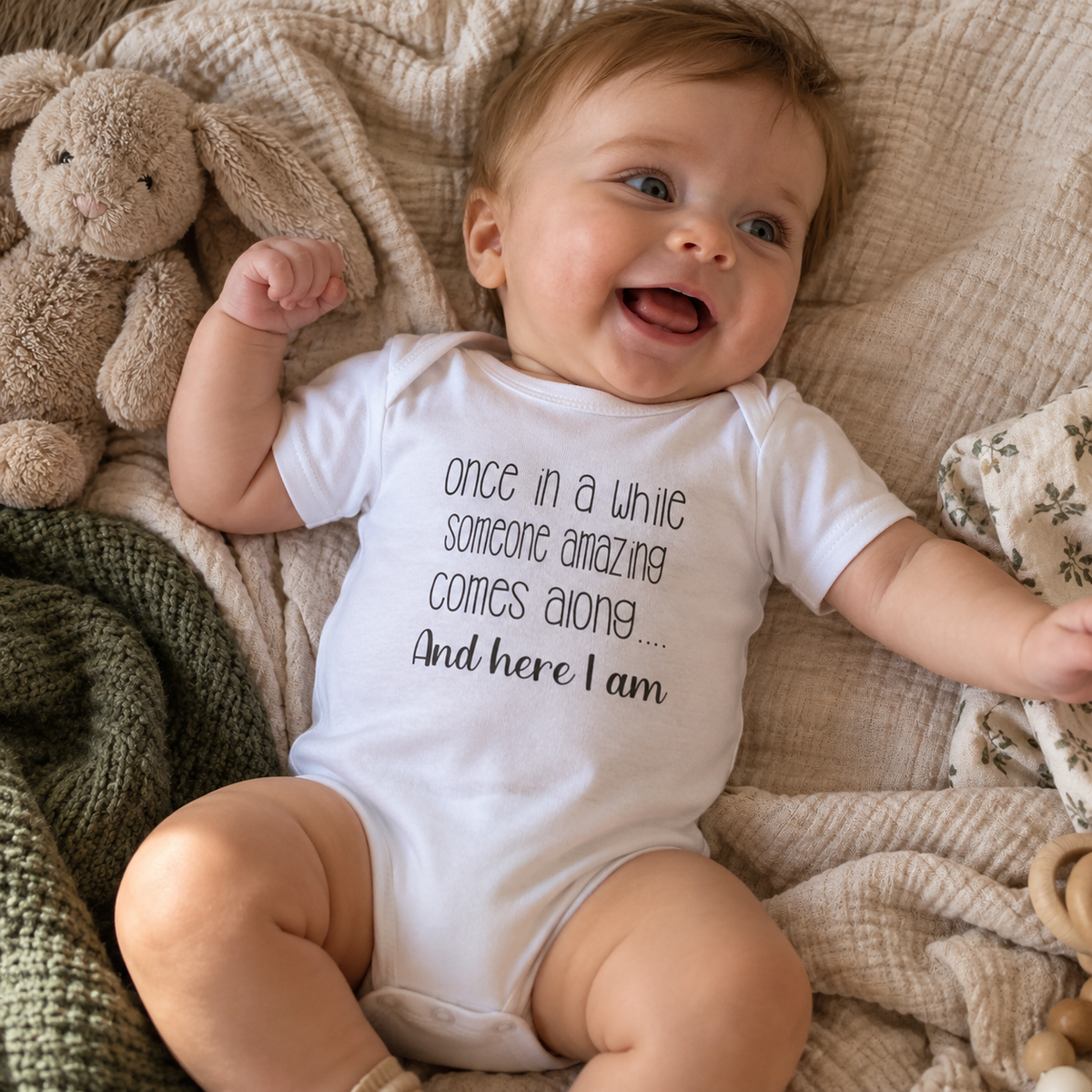 Something Amazing Comes Along Baby Grow