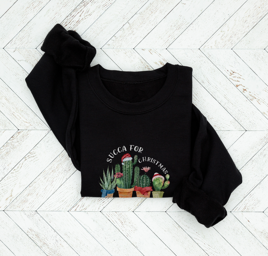 Succa For Christmas Black Sweatshirt