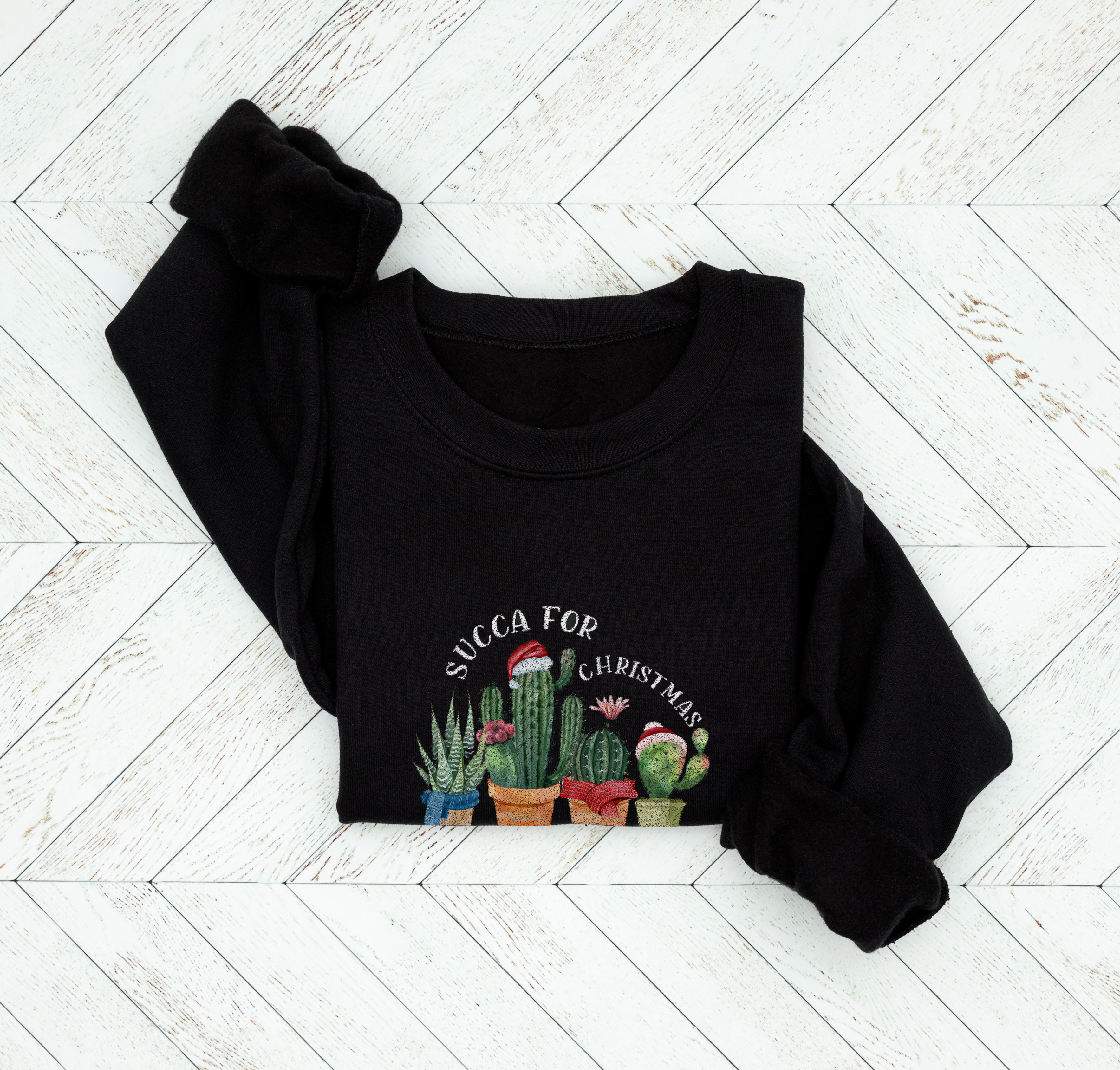 Succa For Christmas Black Sweatshirt