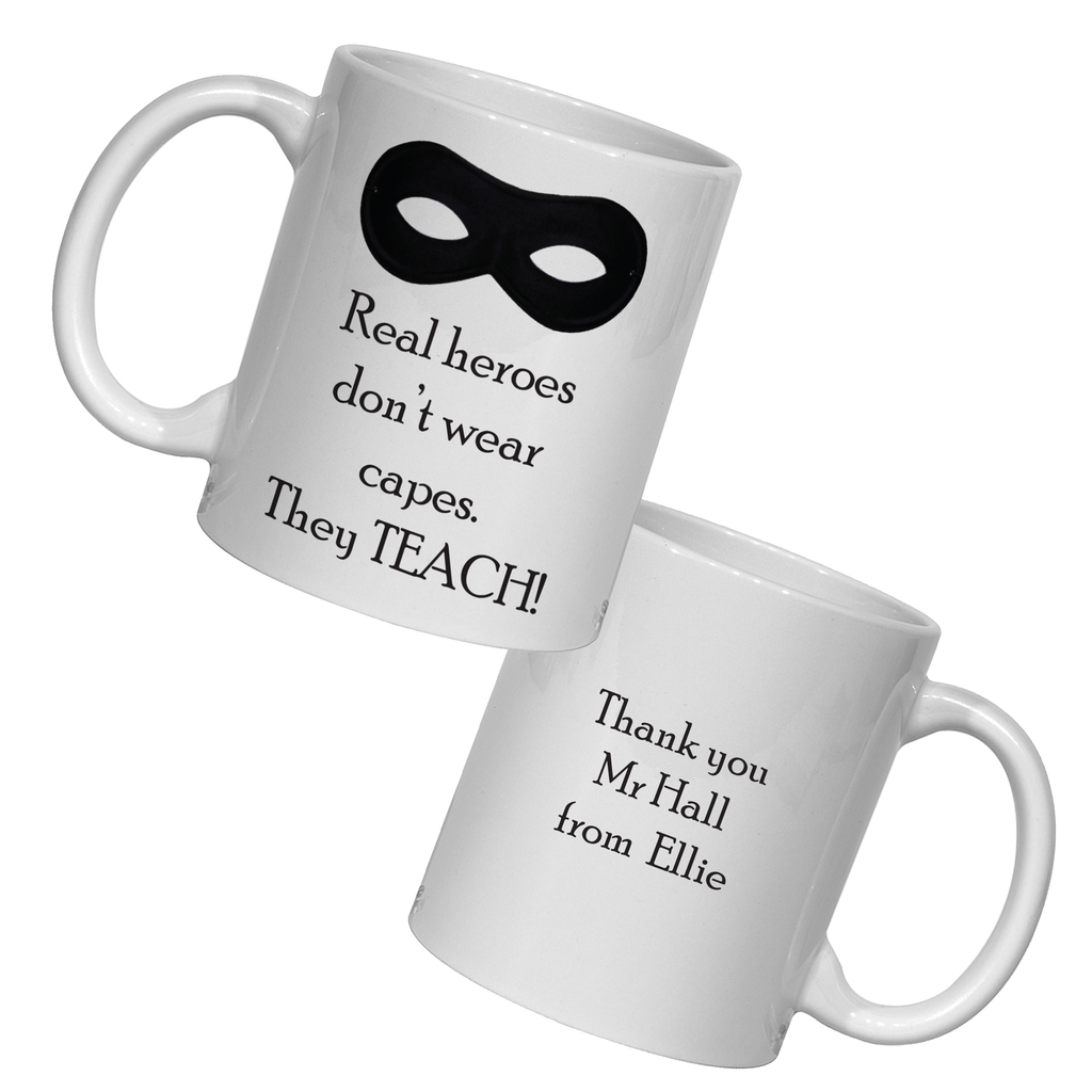 Teacher gift personalised message mug
