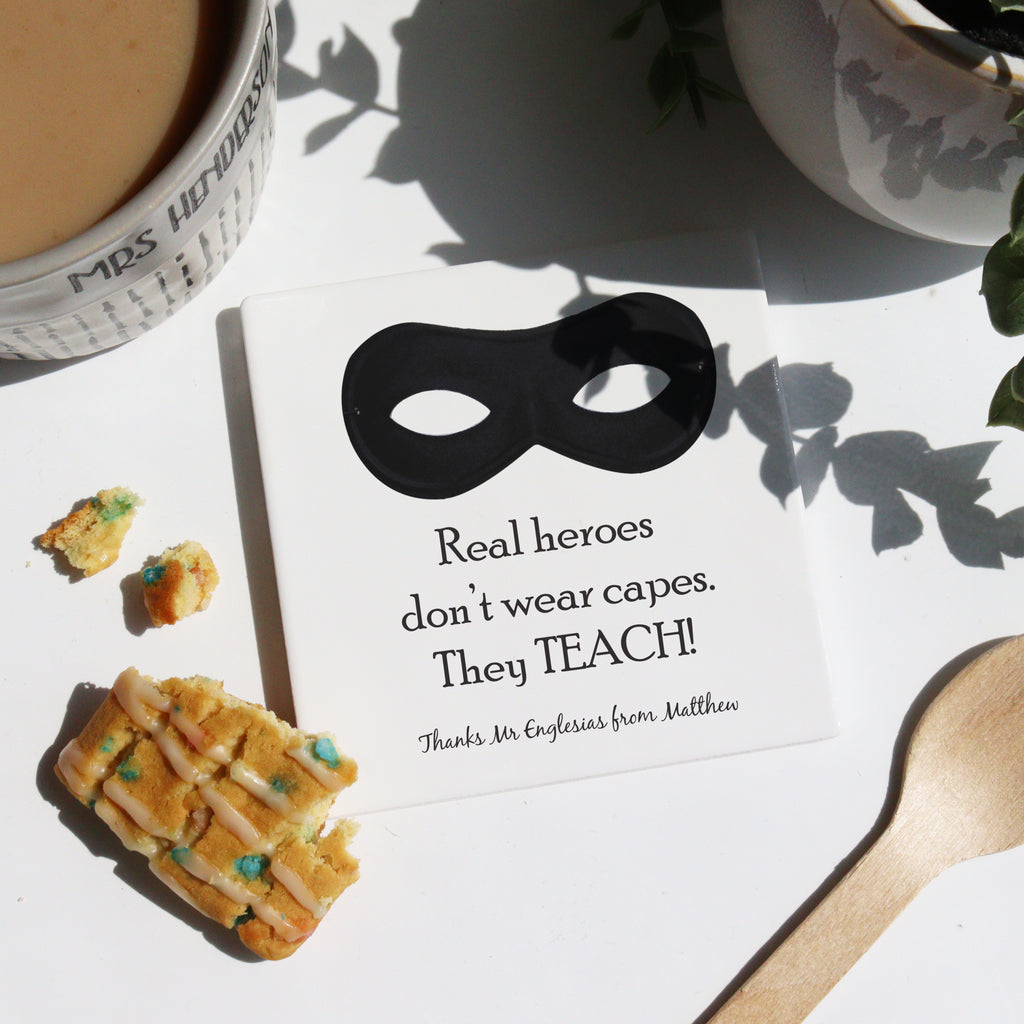 Real Heroes Teach Thank You Coaster