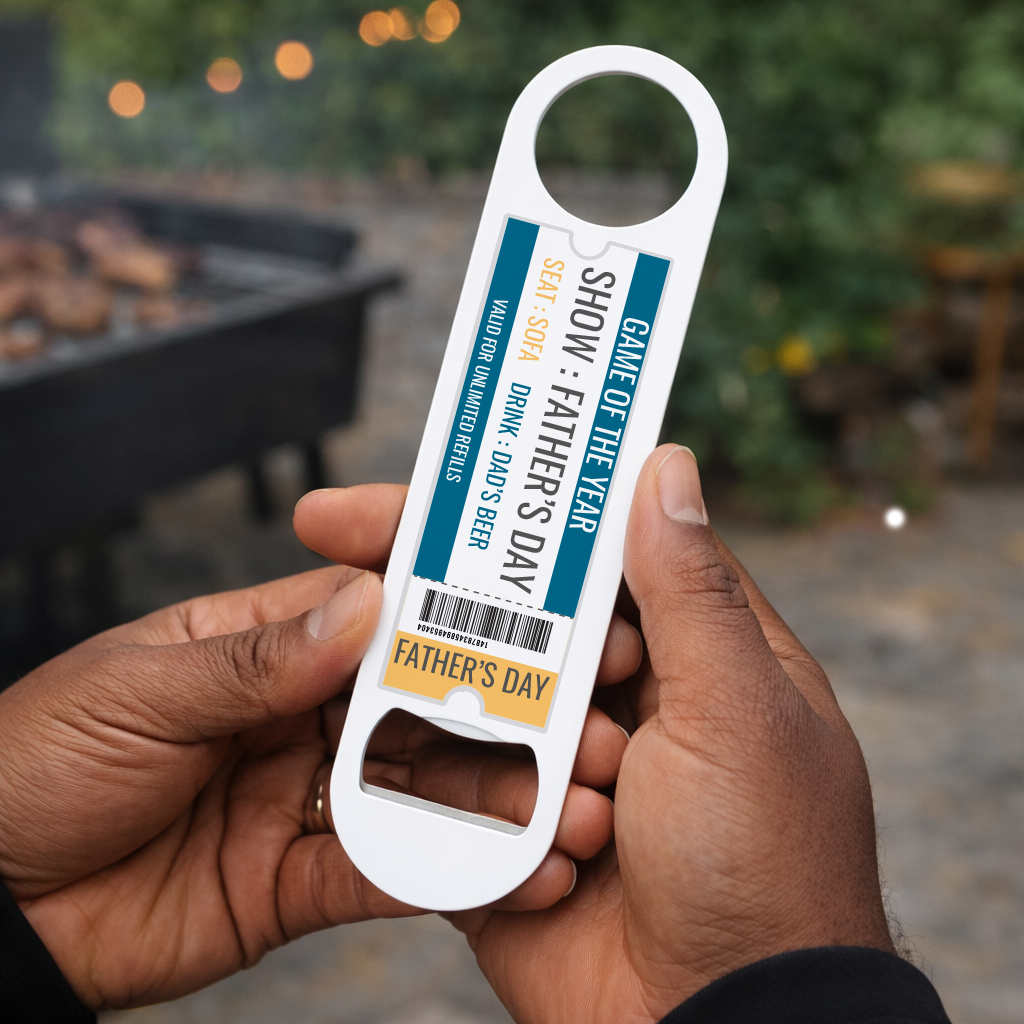 Personalised Father’s Day Ticket Bottle Opener