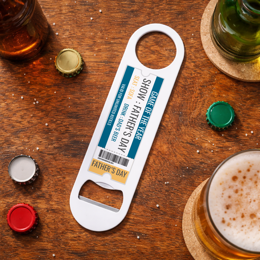 Personalised Father’s Day Ticket Bottle Opener