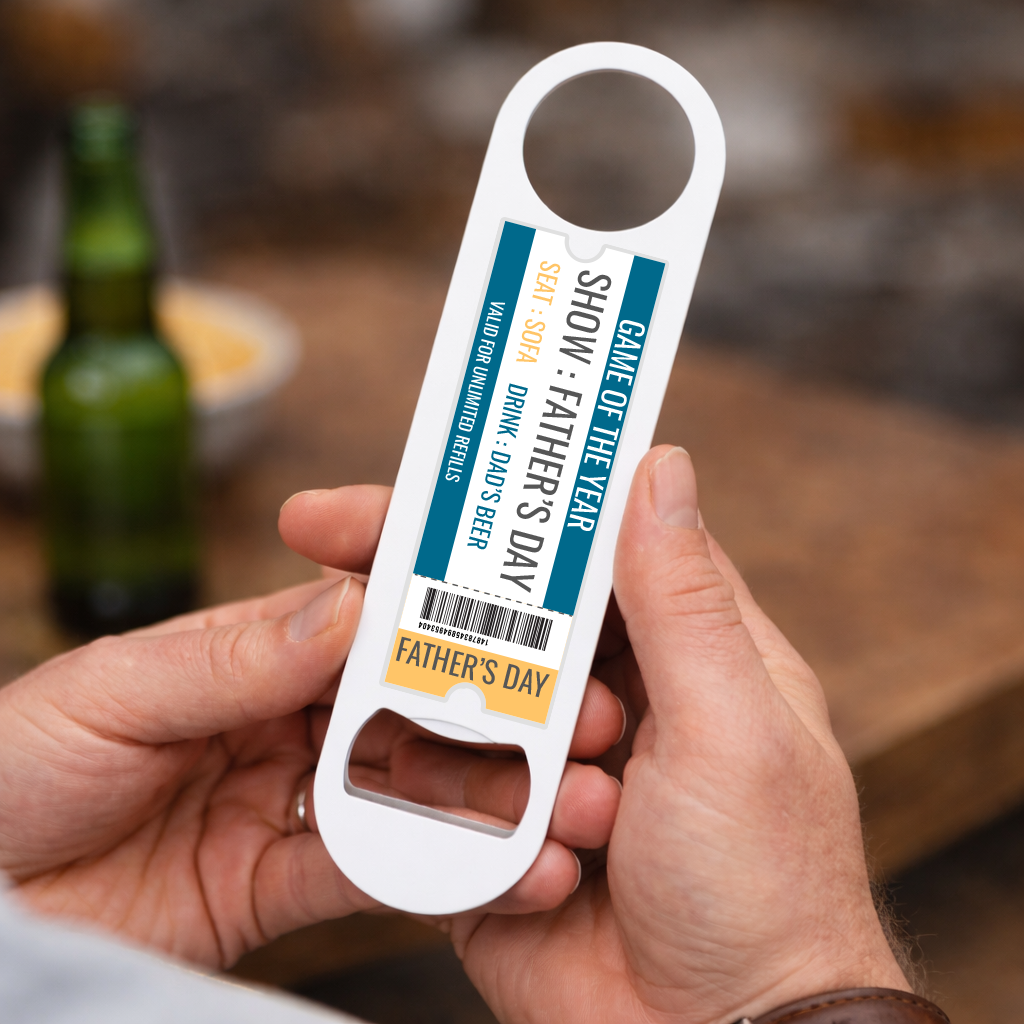 Personalised Father’s Day Ticket Bottle Opener