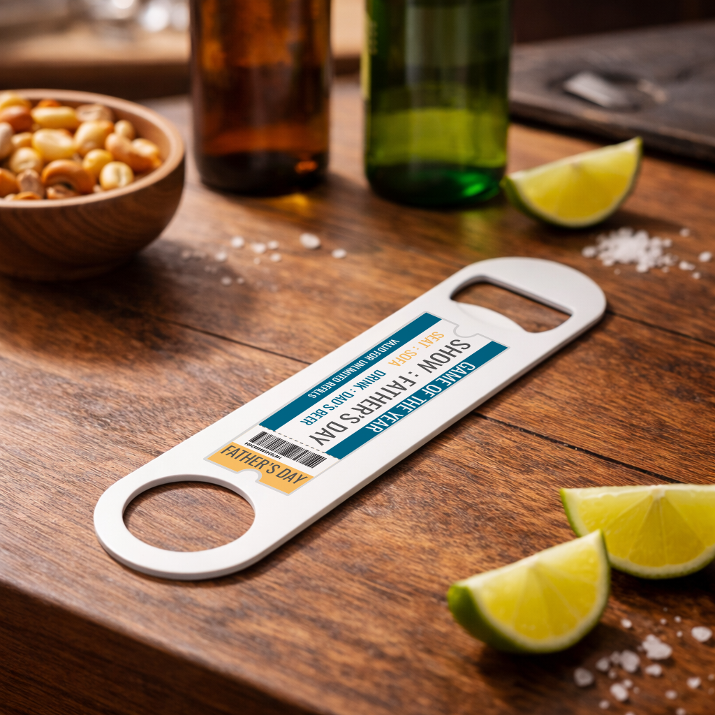 Personalised Father’s Day Ticket Bottle Opener