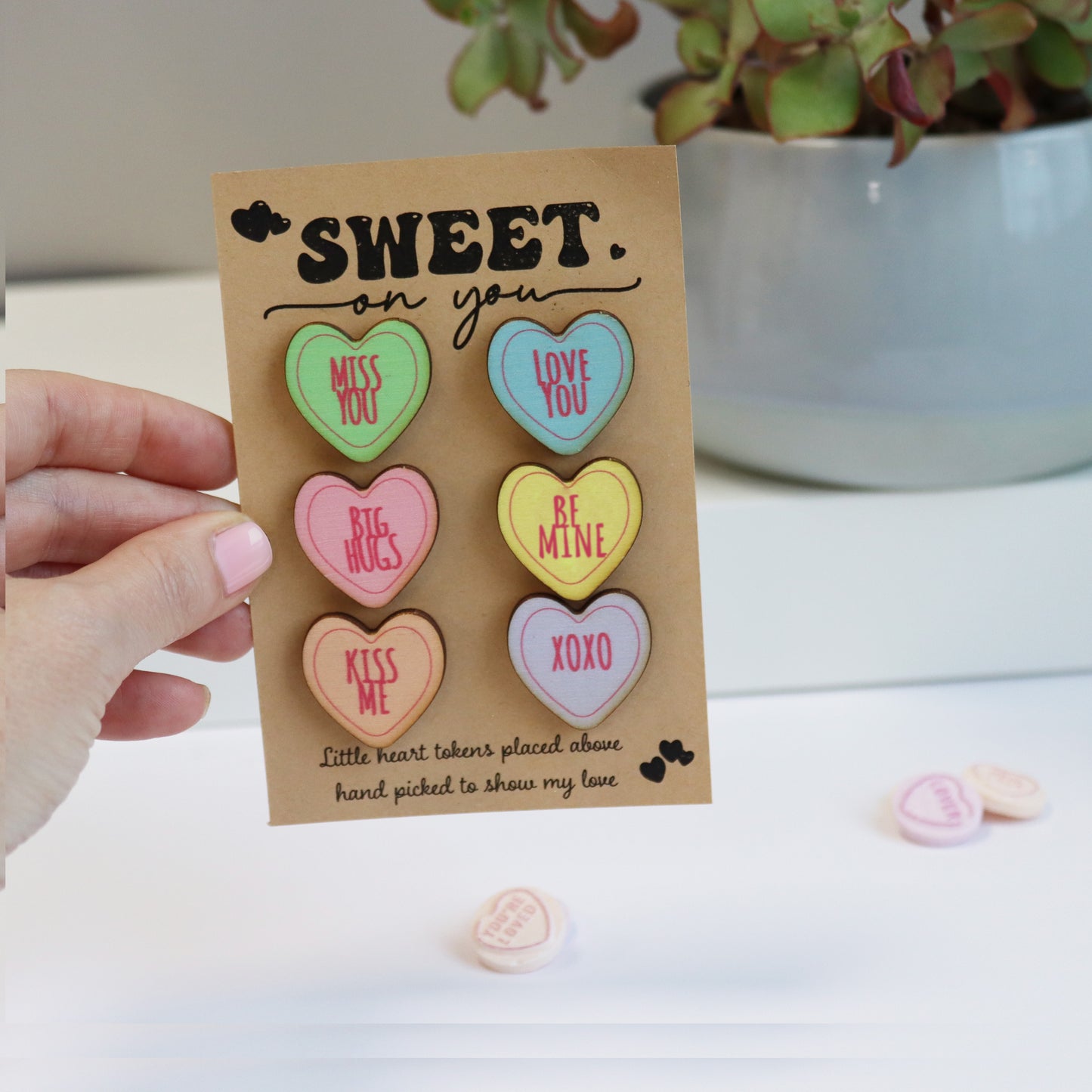 Valentine's Pocket Heart Tokens Keepsake Set