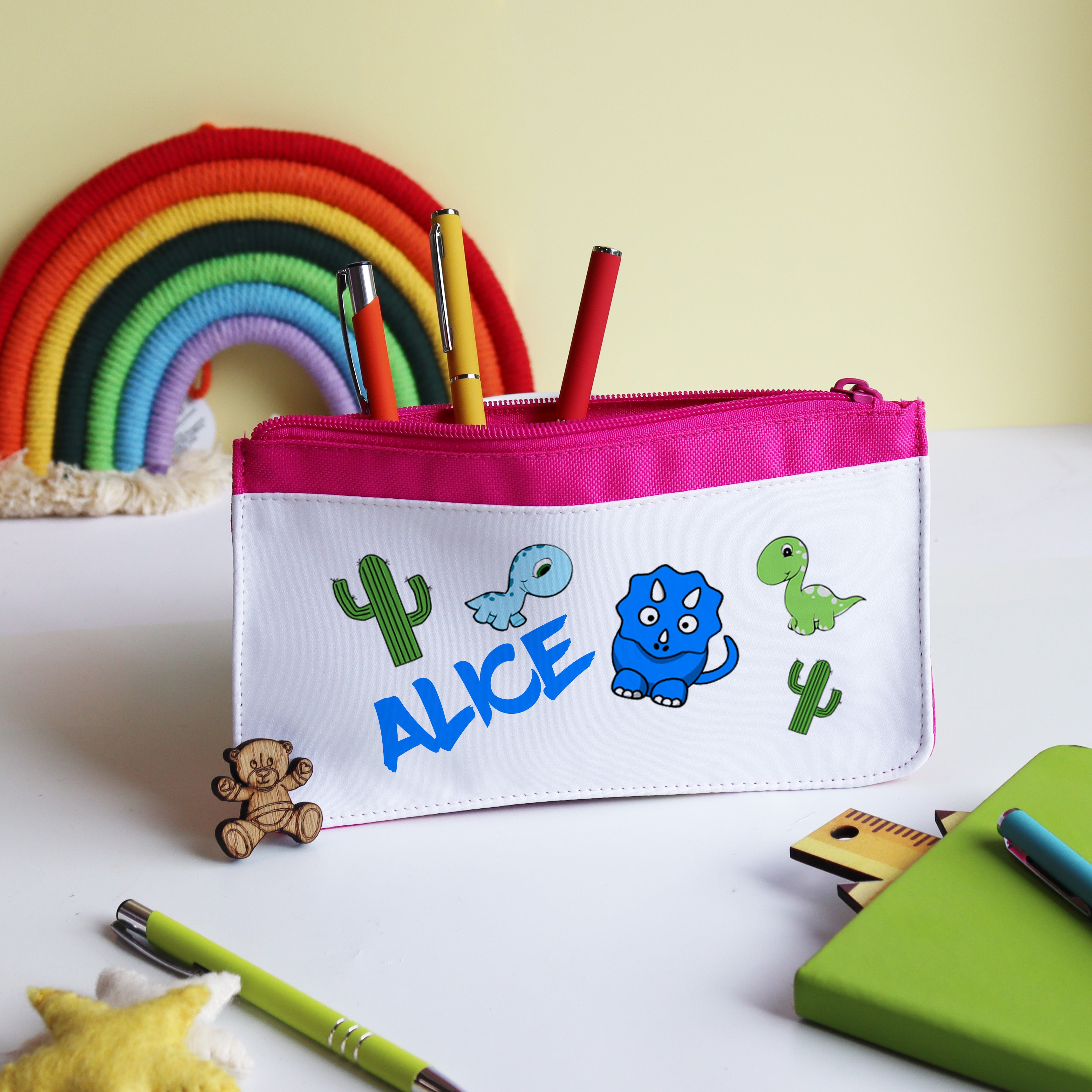 Vibrant custom kids pencil case fun design