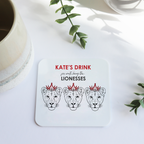 Women's Football 3 Lions Acrylic Coaster