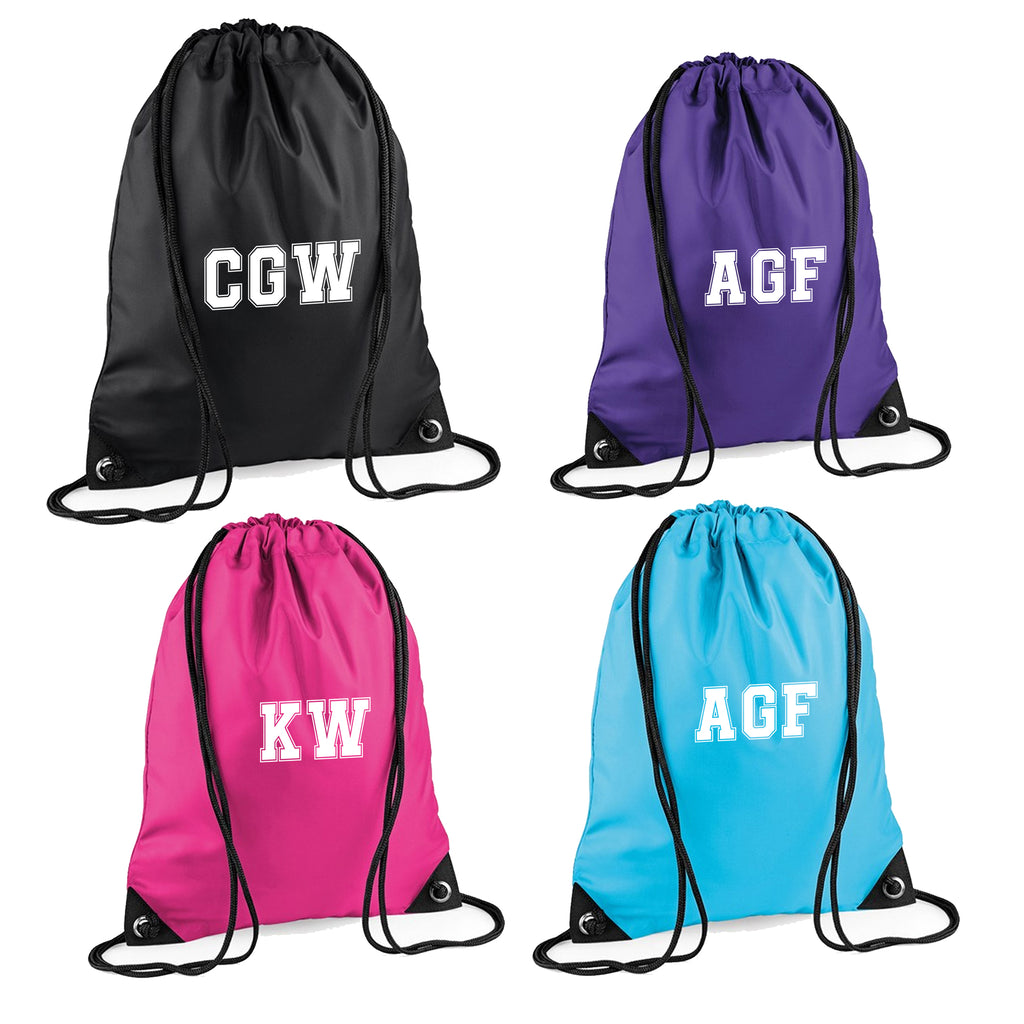 Personalised Initial Pe Bag/Gym Sack