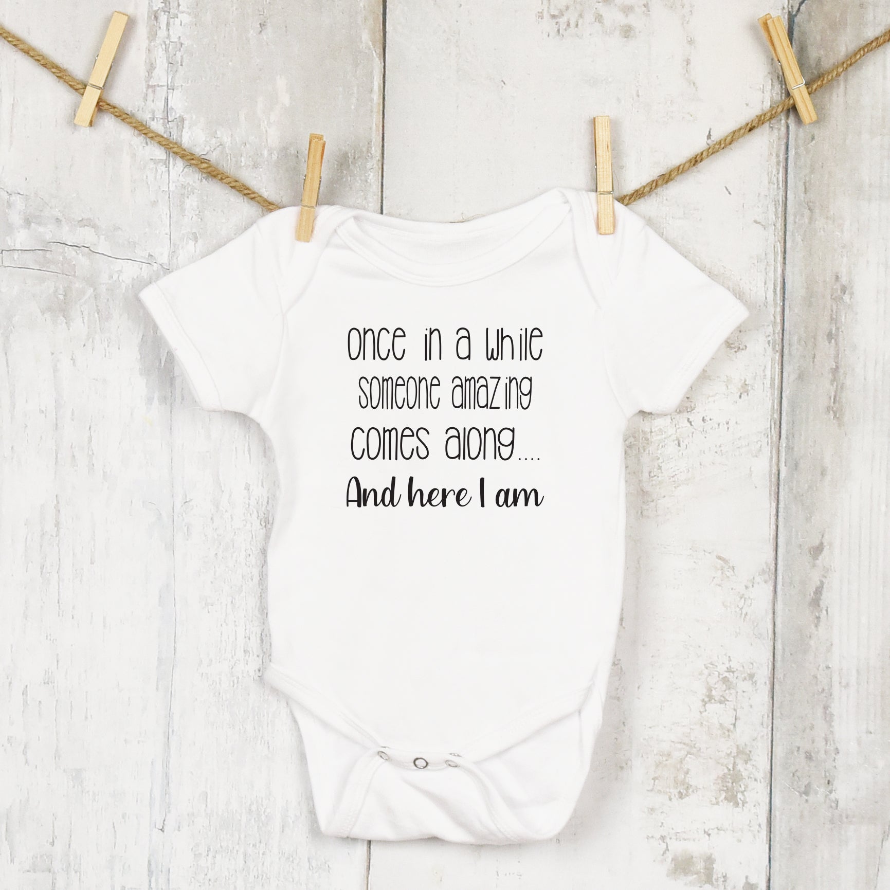 Something Amazing Comes Along Baby Grow