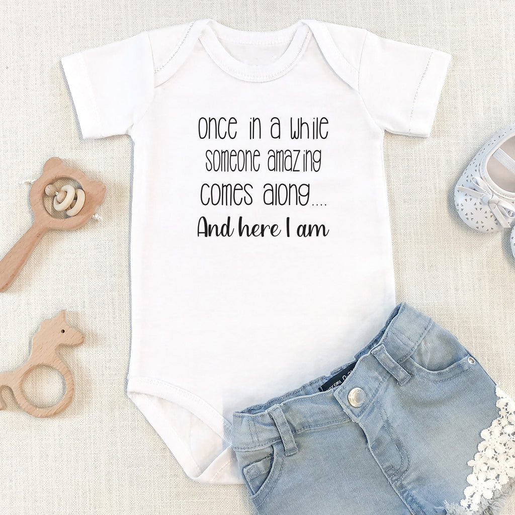 Something Amazing Comes Along Baby Grow