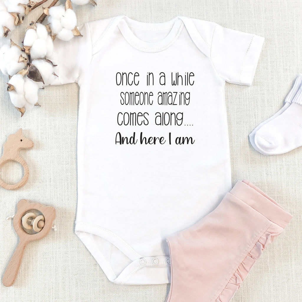 Something Amazing Comes Along Baby Grow