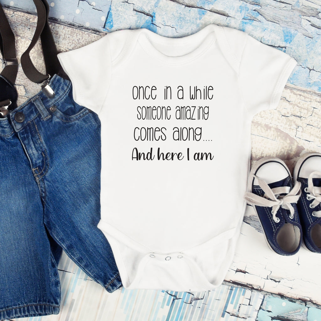 Something Amazing Comes Along Baby Grow