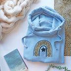 Cowl Neck Luxe Baby Blue Hoodie