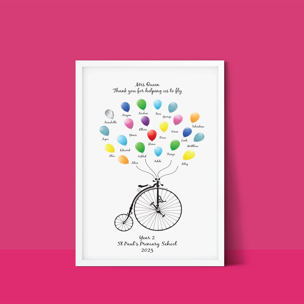 Thank You Teacher Balloon Print