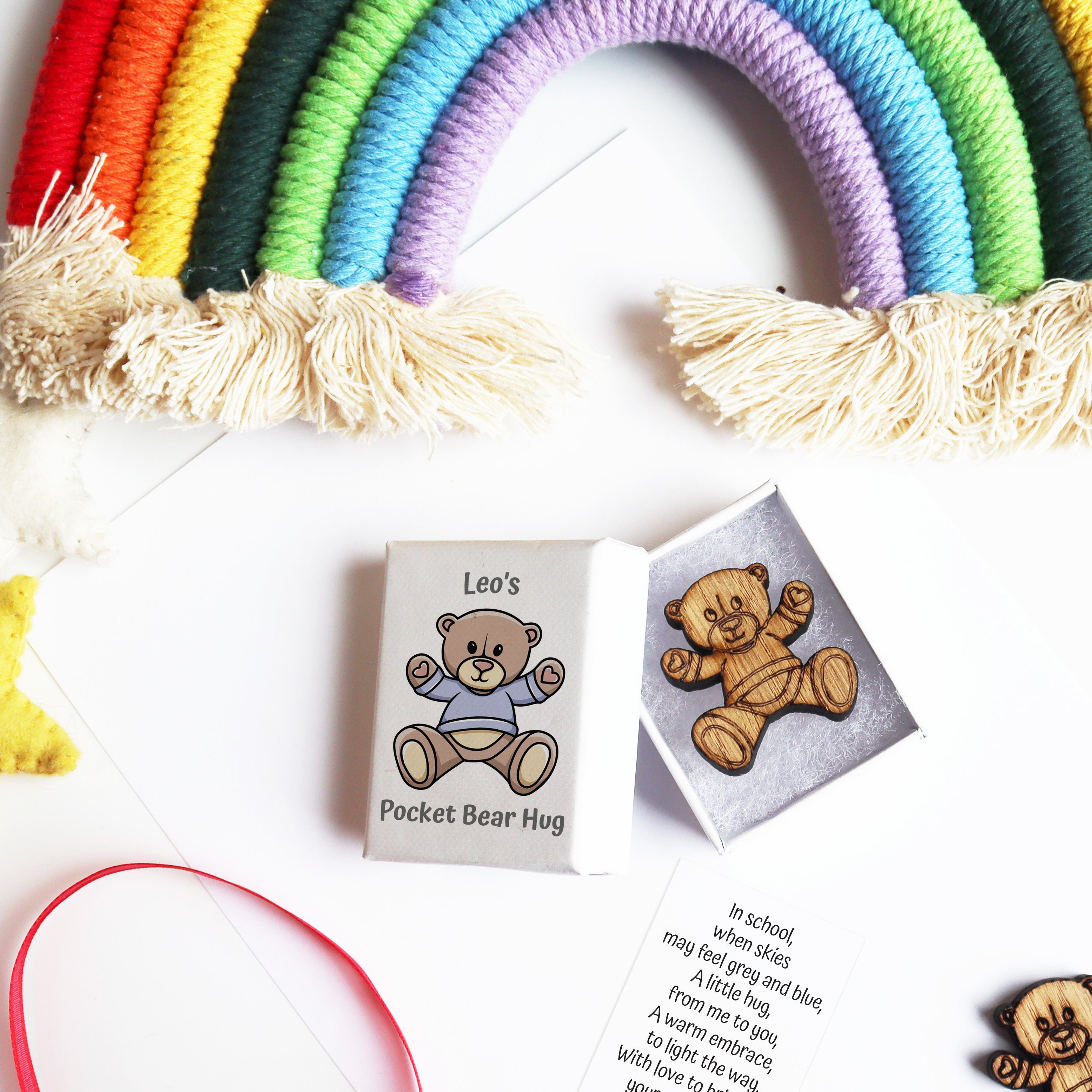 Personalised Bear Hug In A Box Back To School Token