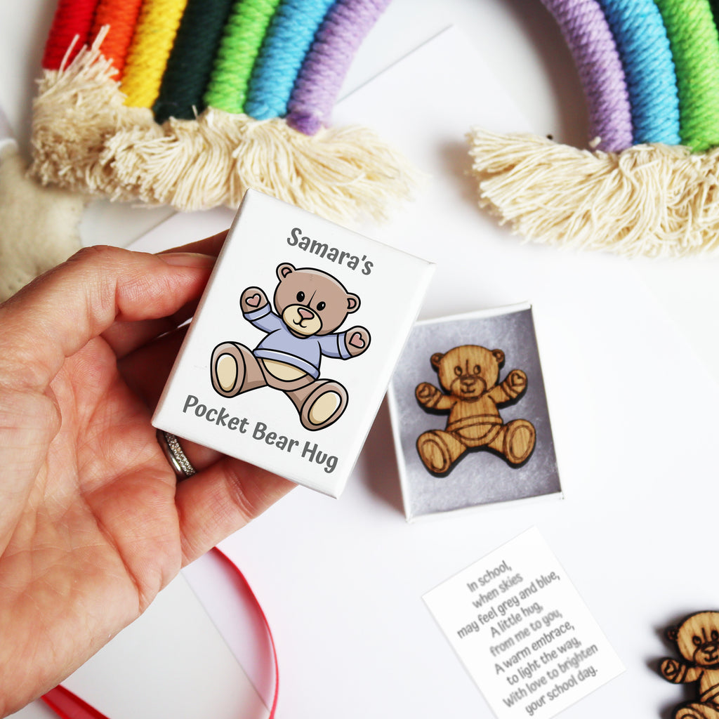 Personalised Bear Hug In A Box Back To School Token