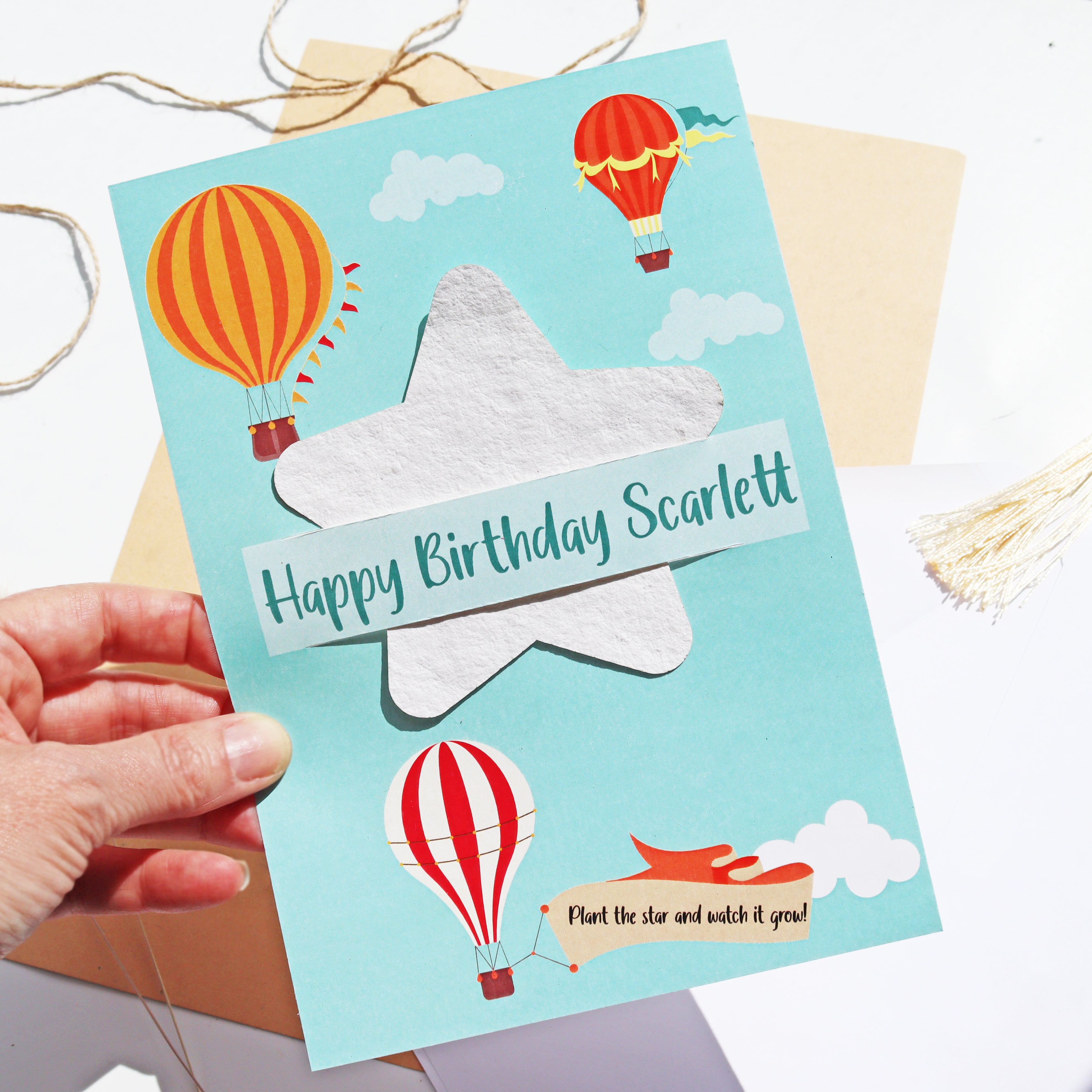 Personalised Plant A Star Birthday Card