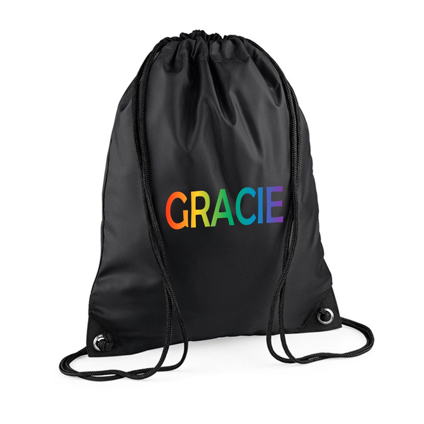 Personalised Rainbow PE Drawstring Bag