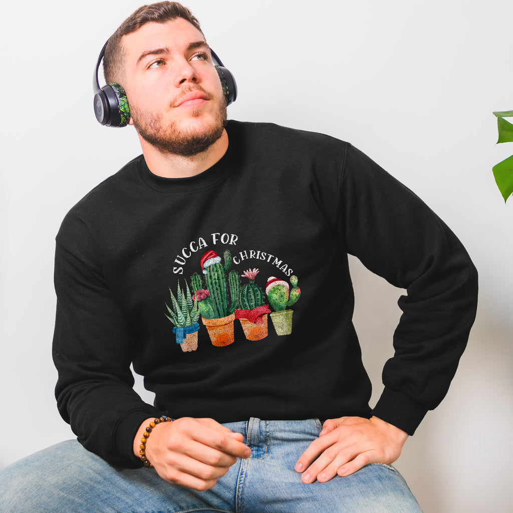 Succa For Christmas Black Sweatshirt