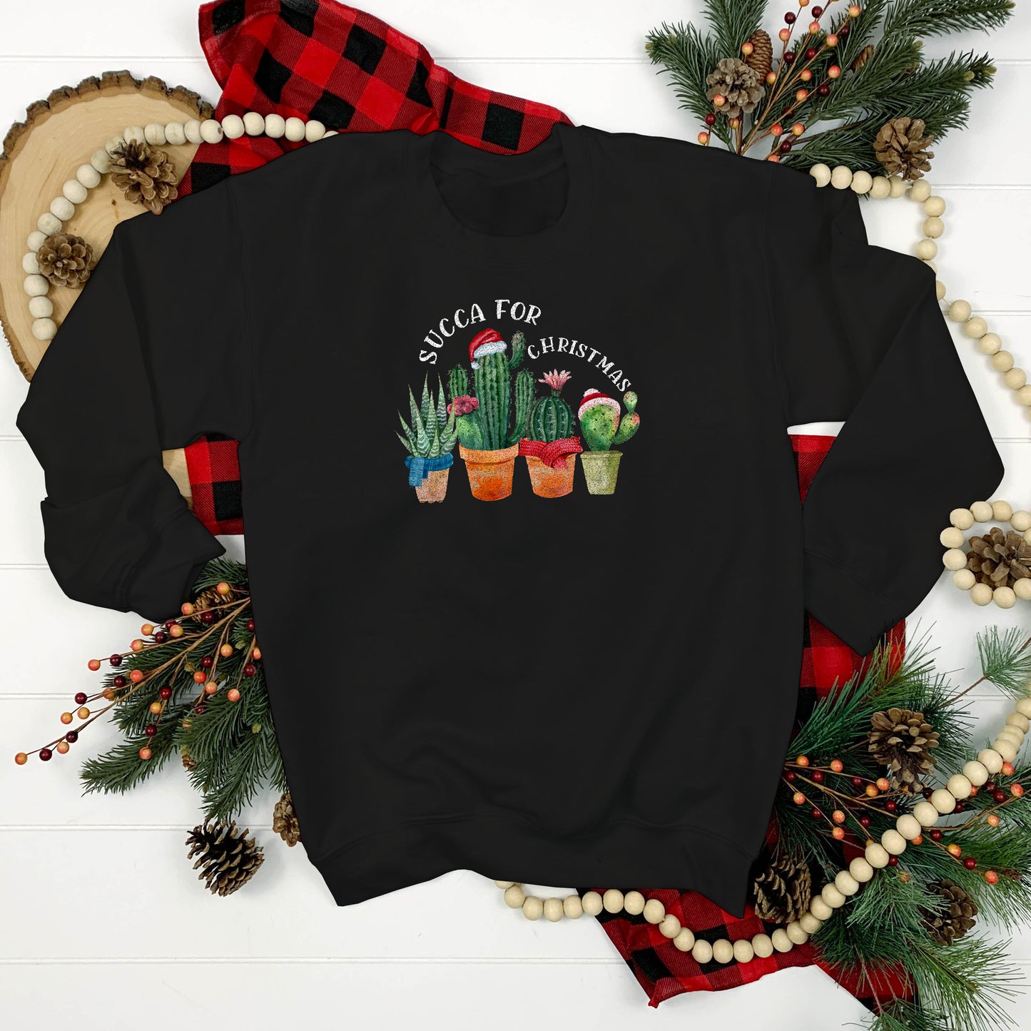 Succa For Christmas Black Sweatshirt