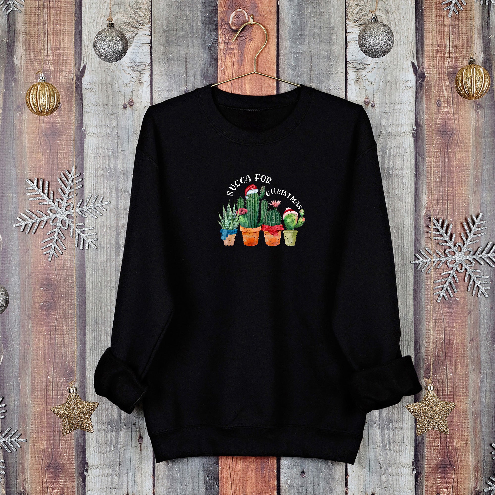 Succa For Christmas Black Sweatshirt