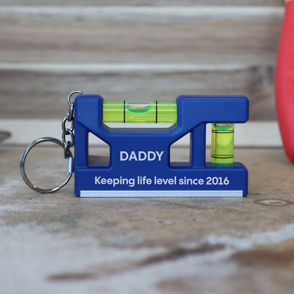 Personalised Magnetic Spirit Level Keyring