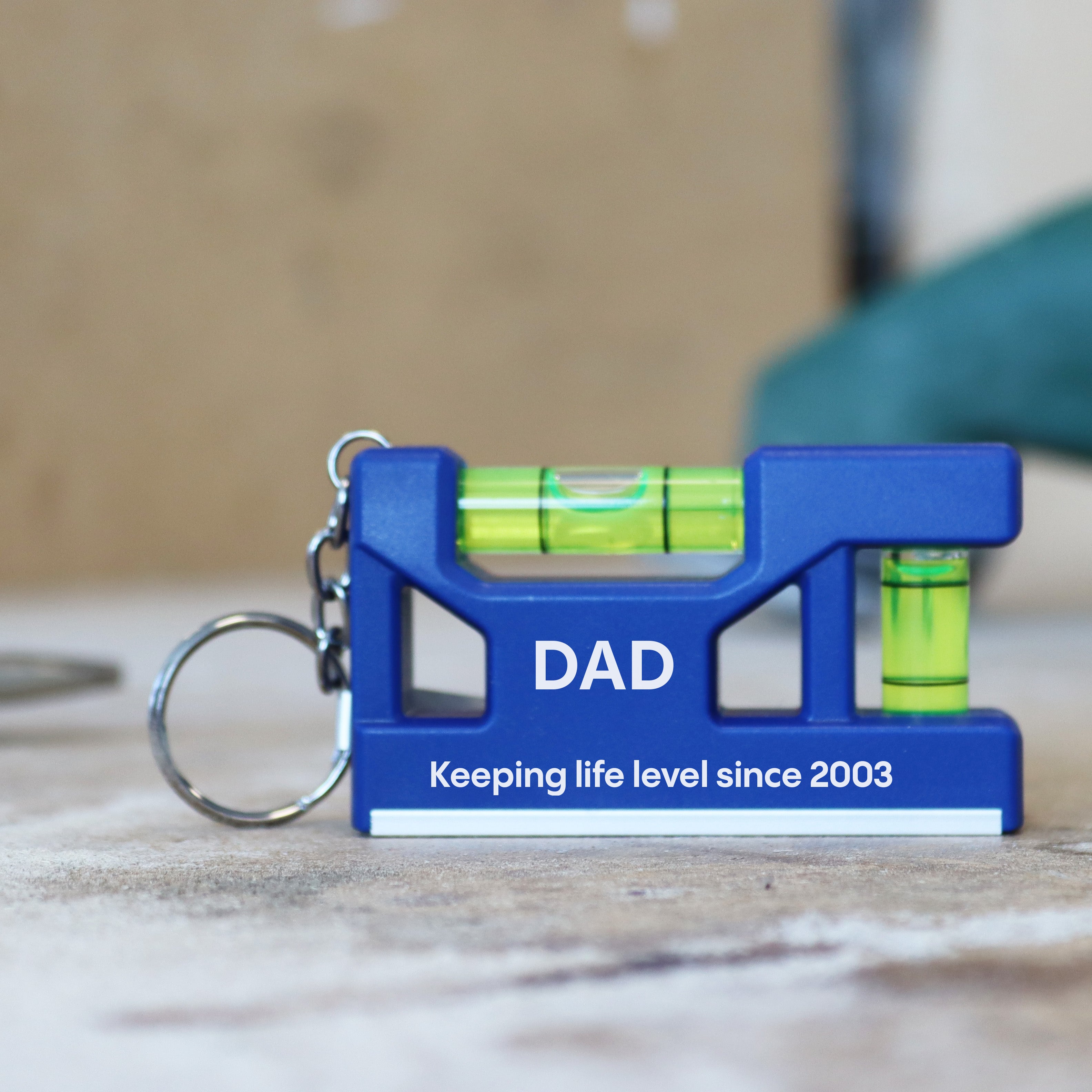 Personalised Magnetic Spirit Level Keyring