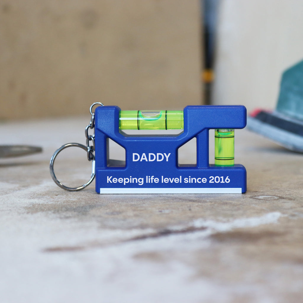 Personalised Magnetic Spirit Level Keyring