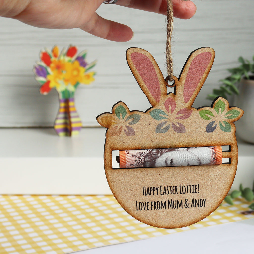 Personalised Easter Bunny Money Holder