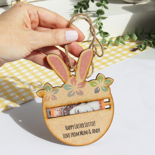 Personalised Easter Bunny Money Holder