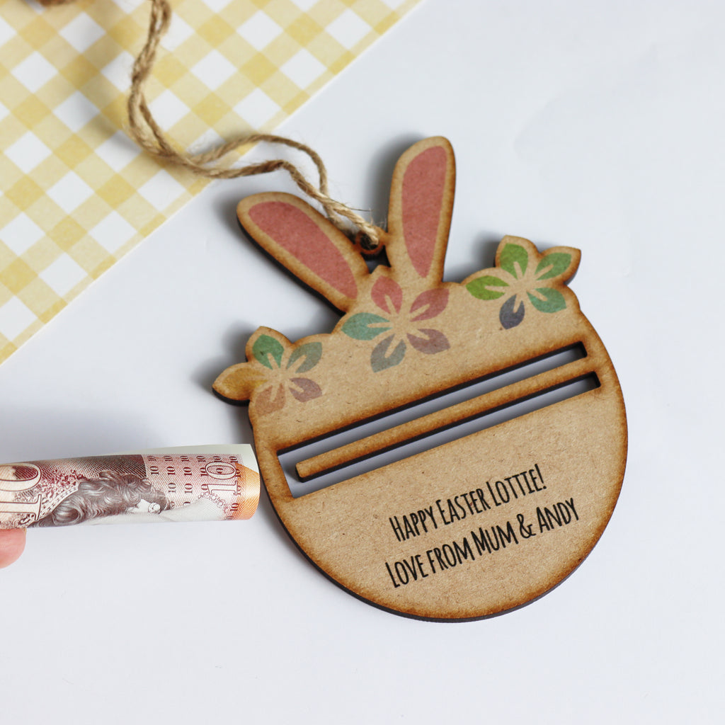 Personalised Easter Bunny Money Holder
