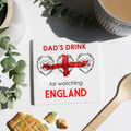 Personalised 3 Lions Ceramic Coaster