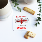 Personalised 3 Lions Ceramic Coaster
