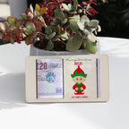 Personalised Christmas Elf Money Gift Holder