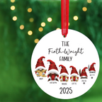 Personalised Family Gonk Christmas Bauble