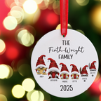 Personalised Family Gonk Christmas Bauble