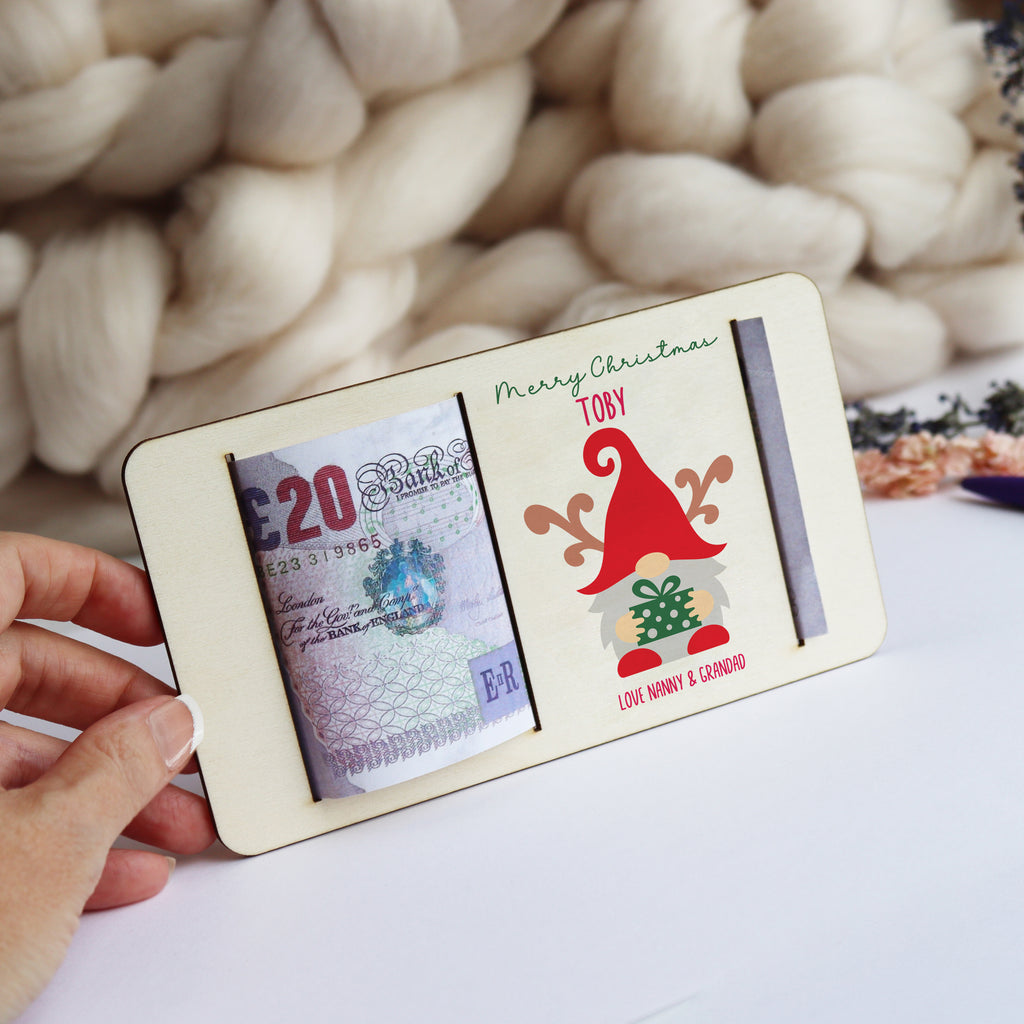 Personalised Christmas Gonk Money Holder