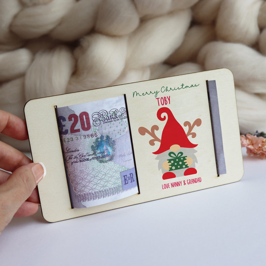 Personalised Christmas Gonk Money Holder