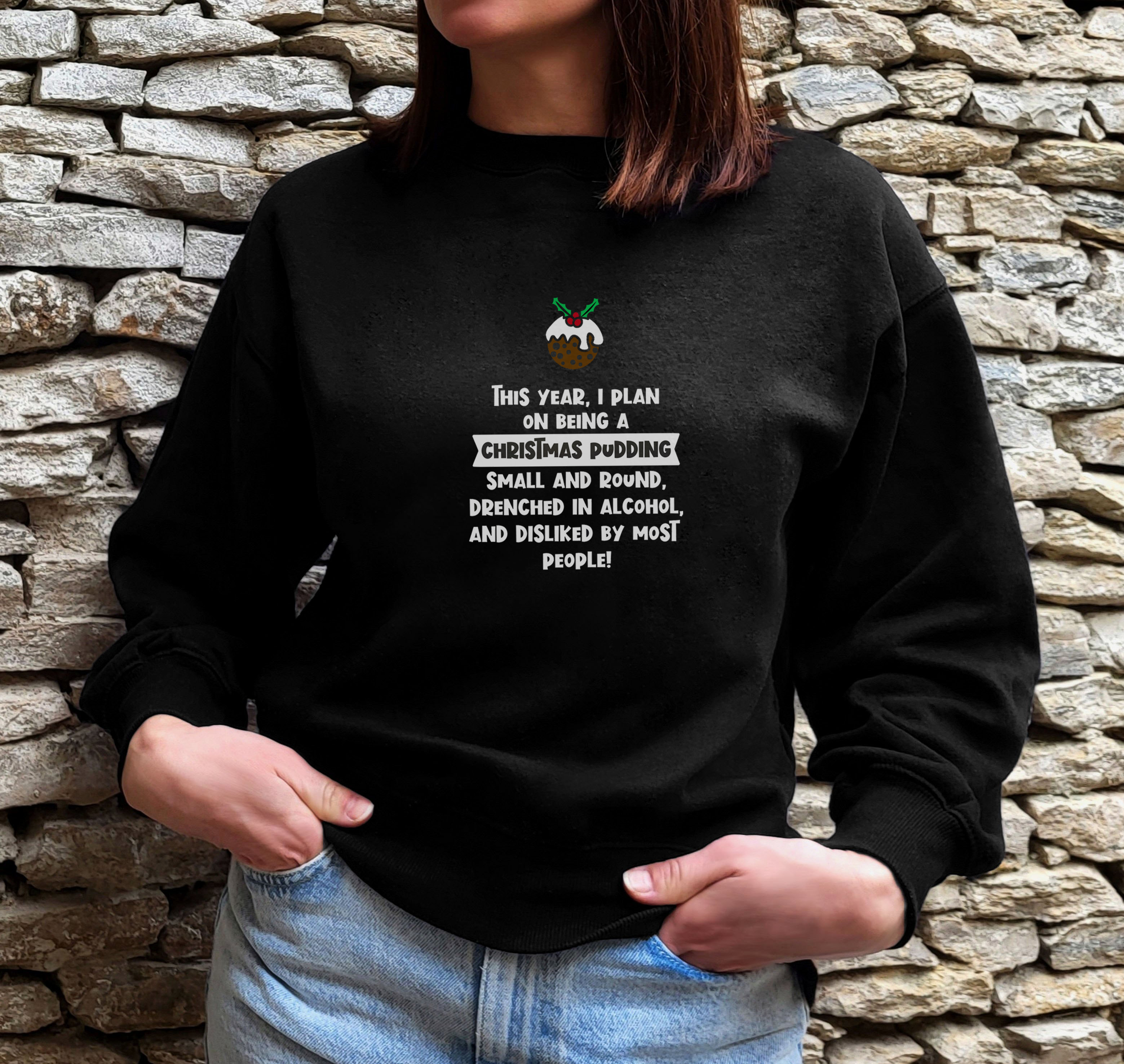 Funny Christmas Pudding Christmas Jumper