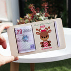 Personalised Christmas Reindeer Money Gift Holder
