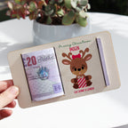 Personalised Christmas Reindeer Money Gift Holder
